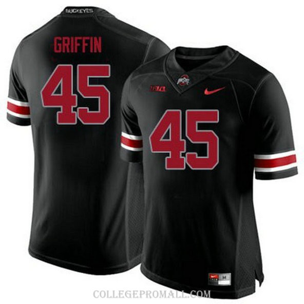 Mens Archie Griffin Ohio State Buckeyes Jersey #45 Game Black College Football Jersey